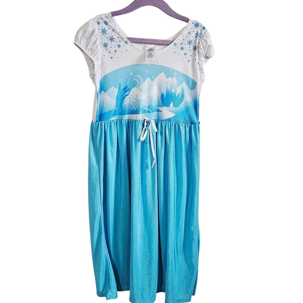 Little Adventures Frozen Elsa Dress Blue White Mountains Snow Queen Costume